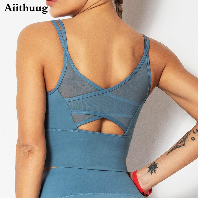 Crossfit Yoga - Aiithuug Yoga Bras Fitness Shirts Running