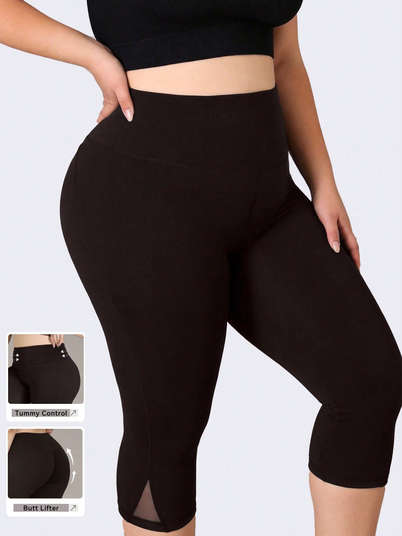 Crossfit Yoga - Plus Size Gym Leggings Women Mesh