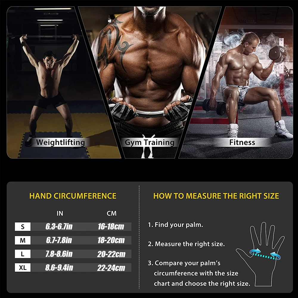 1Pair Half Finger Gym Fitness  - Crossfit Accessories review and price